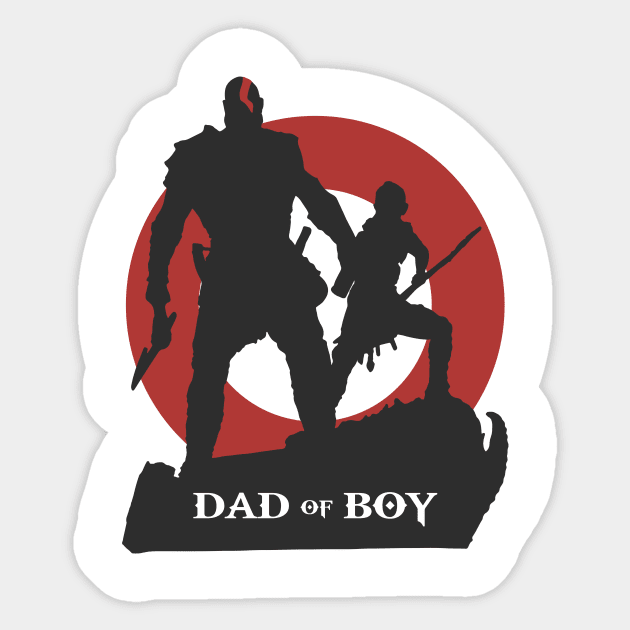 Dad Of Boy God Of War Sticker by Kutaitum